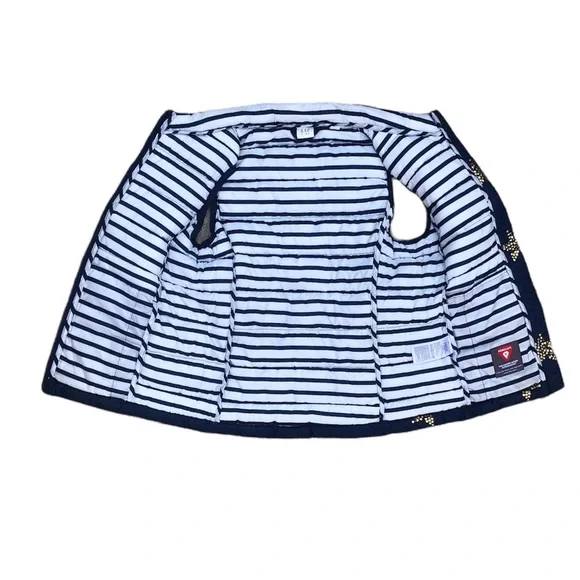 Gap kids navy blue puffer vest with gold stars, Medium - Picture 3 of 8